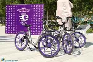 بهره برداری از دوچرخه های اشتراکی هوشمند در روز کیش با حضور دکتر بانک