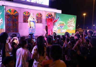 شادی و نشاط گردشگران با برنامه های مفرح کمپ اسکان مصلی کیش