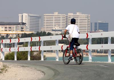 نصب نرده های محافظ مسیر ویژه دوچرخه سواری با هدف حفظ ایمنی ساکنان و گردشگران