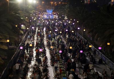ضیافت کریمانه افطاری سه هزار نفری کیش رمضان 1402