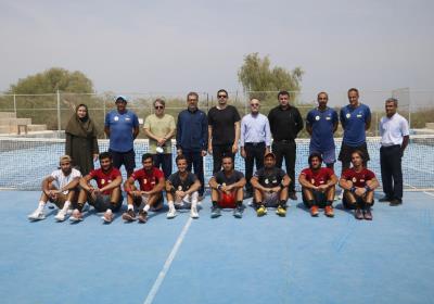 بازدید مدیرعامل شرکت عمران ، آب و خدمات  از اردوی تیم ملی تنیس در کیش