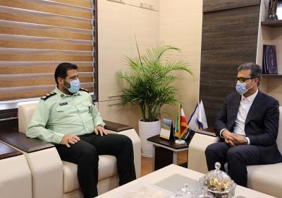 دیدار فرمانده نیروی انتظامی ویژه کیش با مدیر عامل شرکت عمران ، آب و خدمات