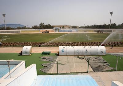 بازسازی و بهسازی و نوسازی چمن و پیست تارتان زمین شماره یک المپیک کیش