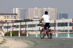 نصب نرده های محافظ در مسیر ویژه دوچرخه سواری کیش 